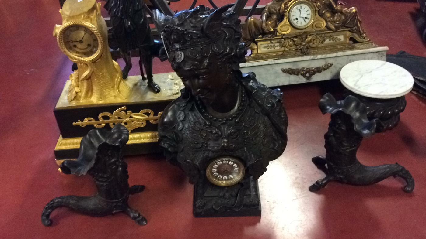 Clockset in spelter