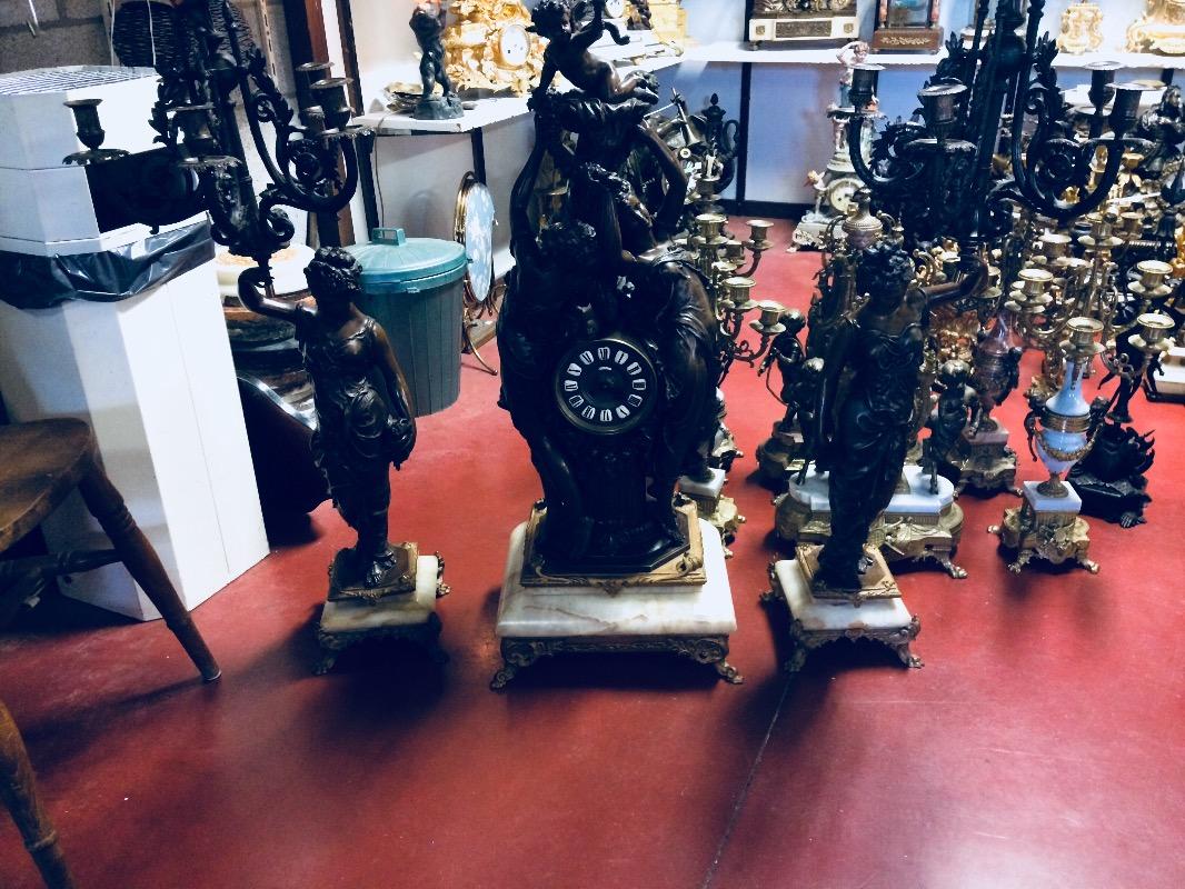 Big spelter clockset