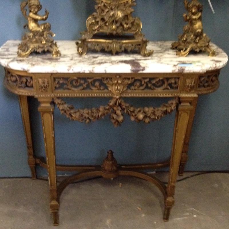 Nice scarved and Gilded  console